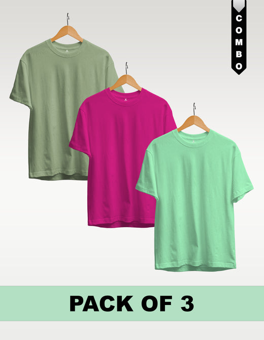 Regular T-Shirt Combo Pack of 3 -Sage Green