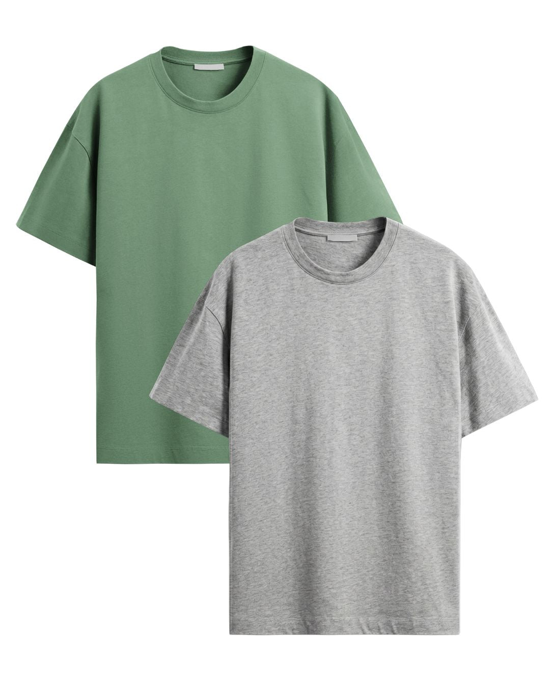 Regular T-Shirt Combo Pack of 2 - Grey Melange
