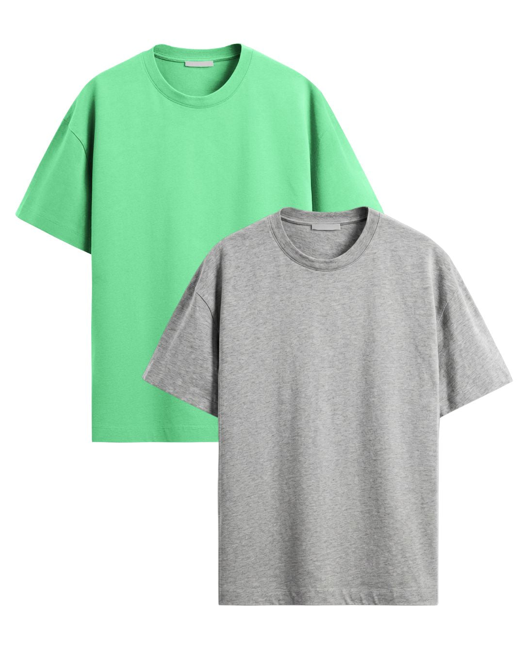 Regular T-Shirt Combo Pack of 2 - Grey Melange
