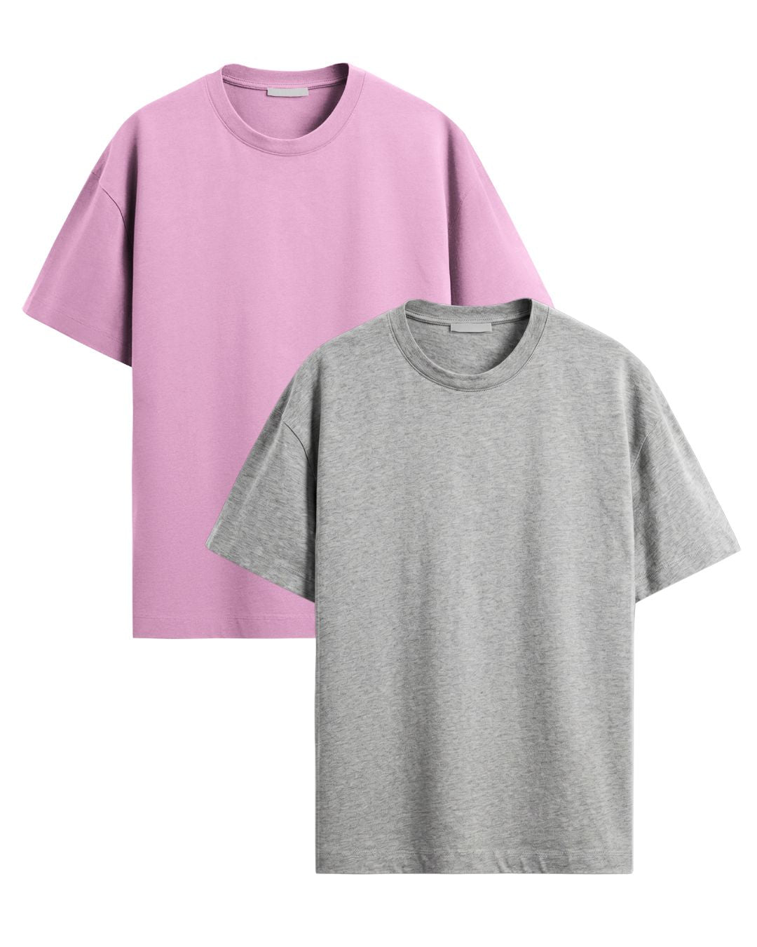 Regular T-Shirt Combo Pack of 2 - Grey Melange