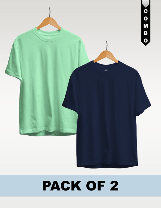 Regular T-Shirt Combo Pack of 2 - Mint Green