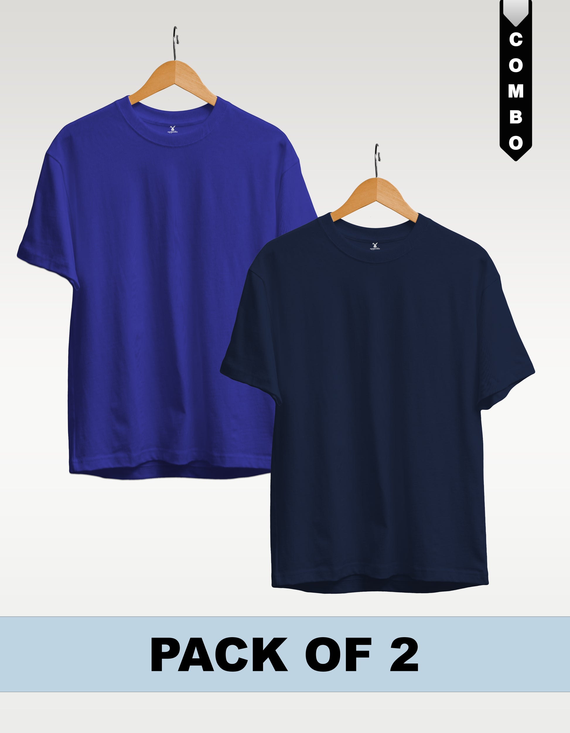 Regular T-Shirt Combo Pack of 2 -Royal Blue