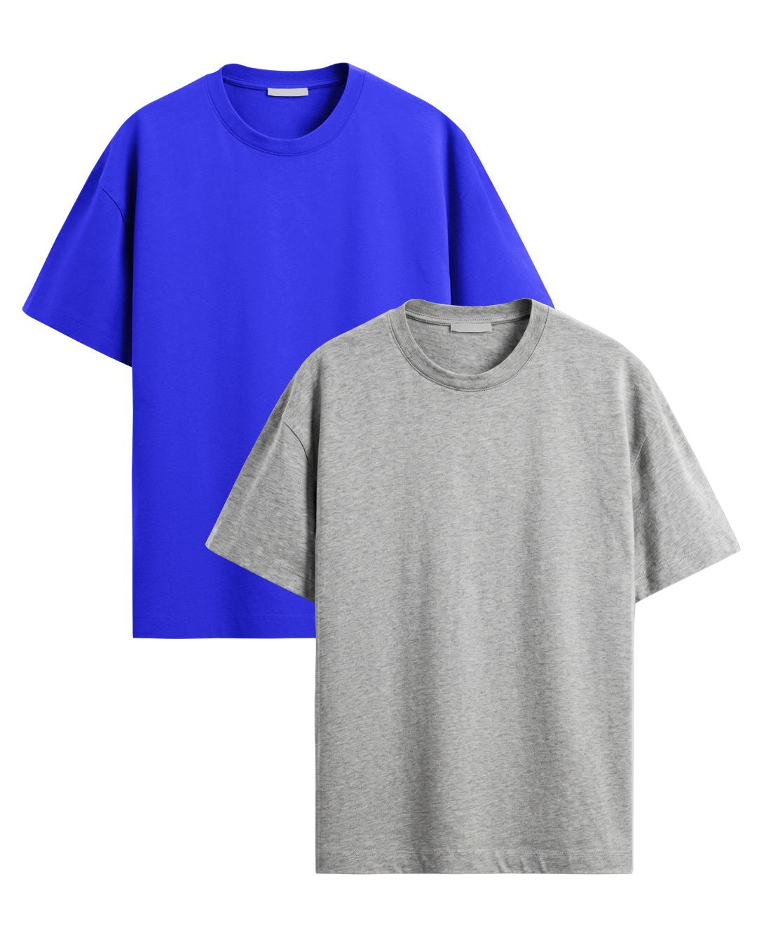 Regular T-Shirt Combo Pack of 2 - Grey Melange