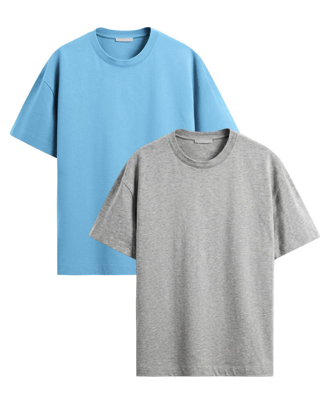 Regular T-Shirt Combo Pack of 2 - Grey Melange