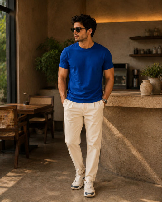 Solids/Plain - Royal Blue Unisex Regular T-Shirts