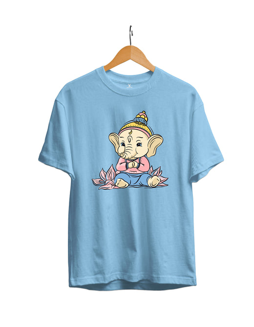 Cute Ganesha : Unisex Regular Half Sleeved T-Shirt