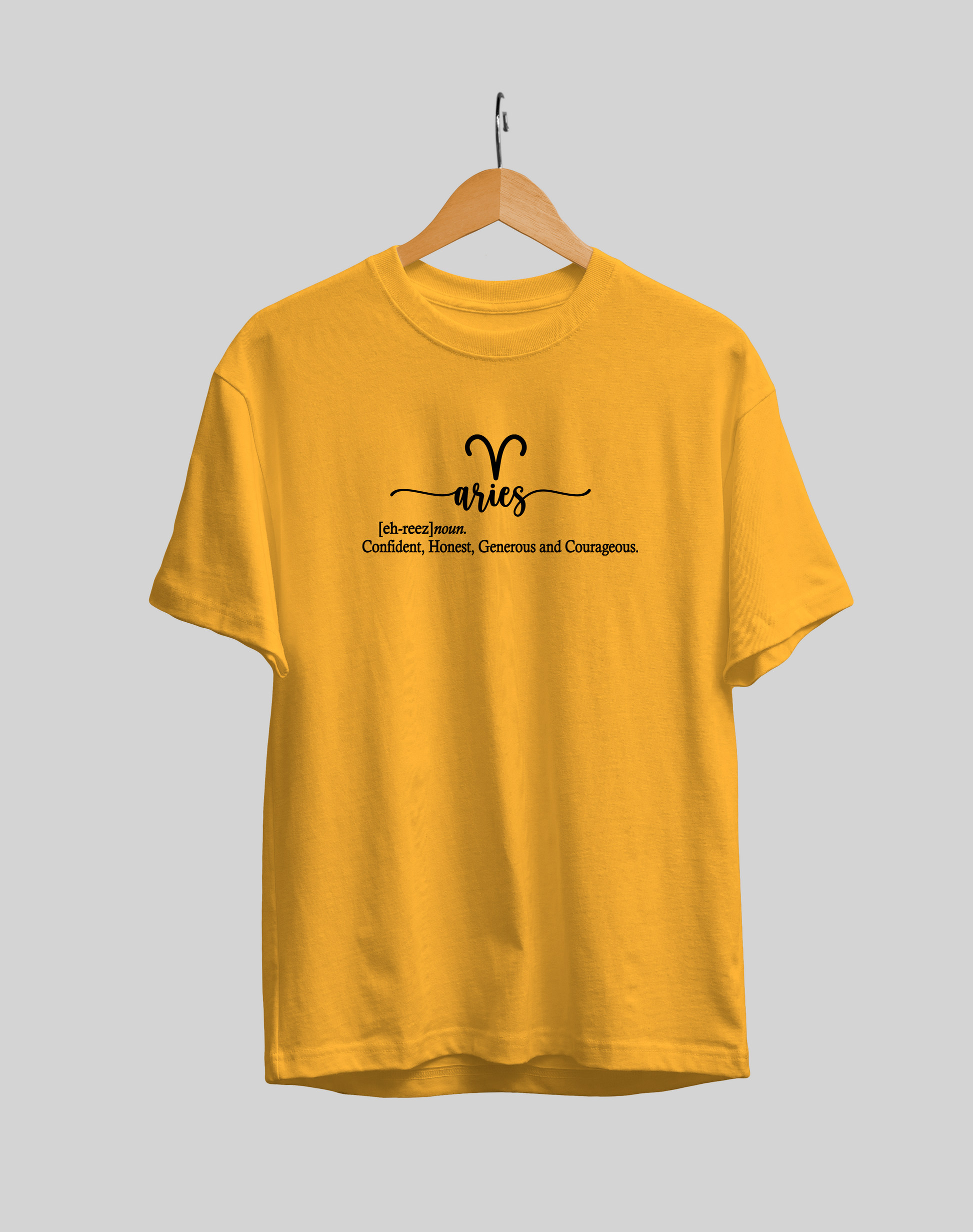 Aries Zodiac Sign T-shirts : Regular Fit Half Sleeved T-shirt