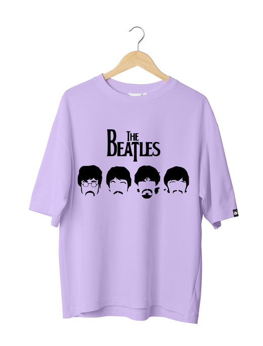 The Beatles Faces : Unisex Oversized Half Sleeved T-shirt
