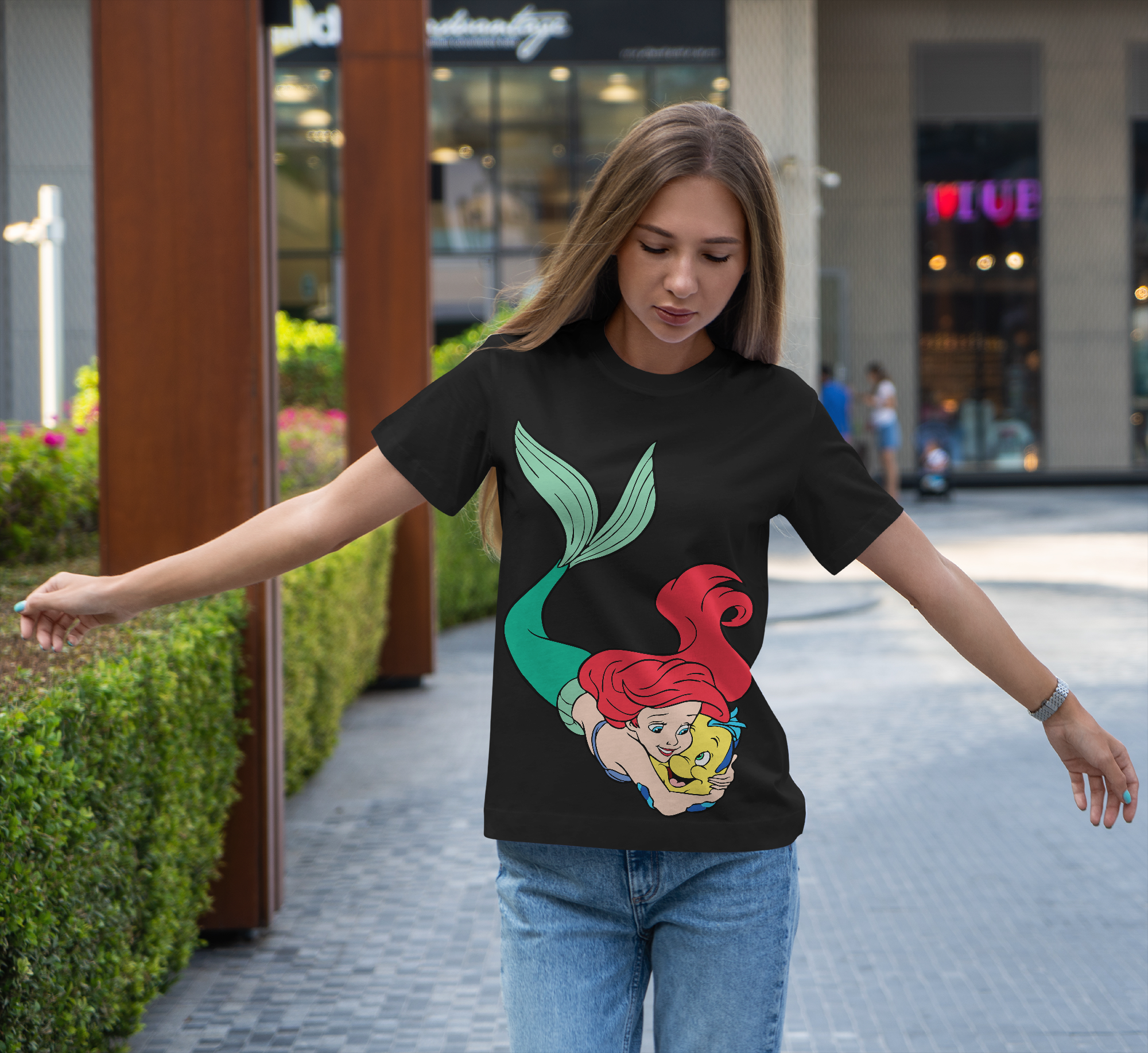The Little Mermaid : Women Regular Fit Half Sleeved T-shirt