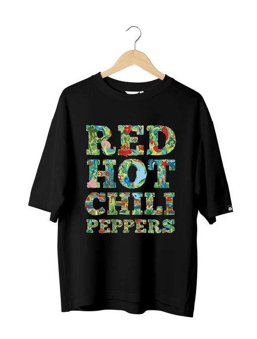 Red Hot Chilli Peppers : Unisex Oversized Half Sleeved T-shirt
