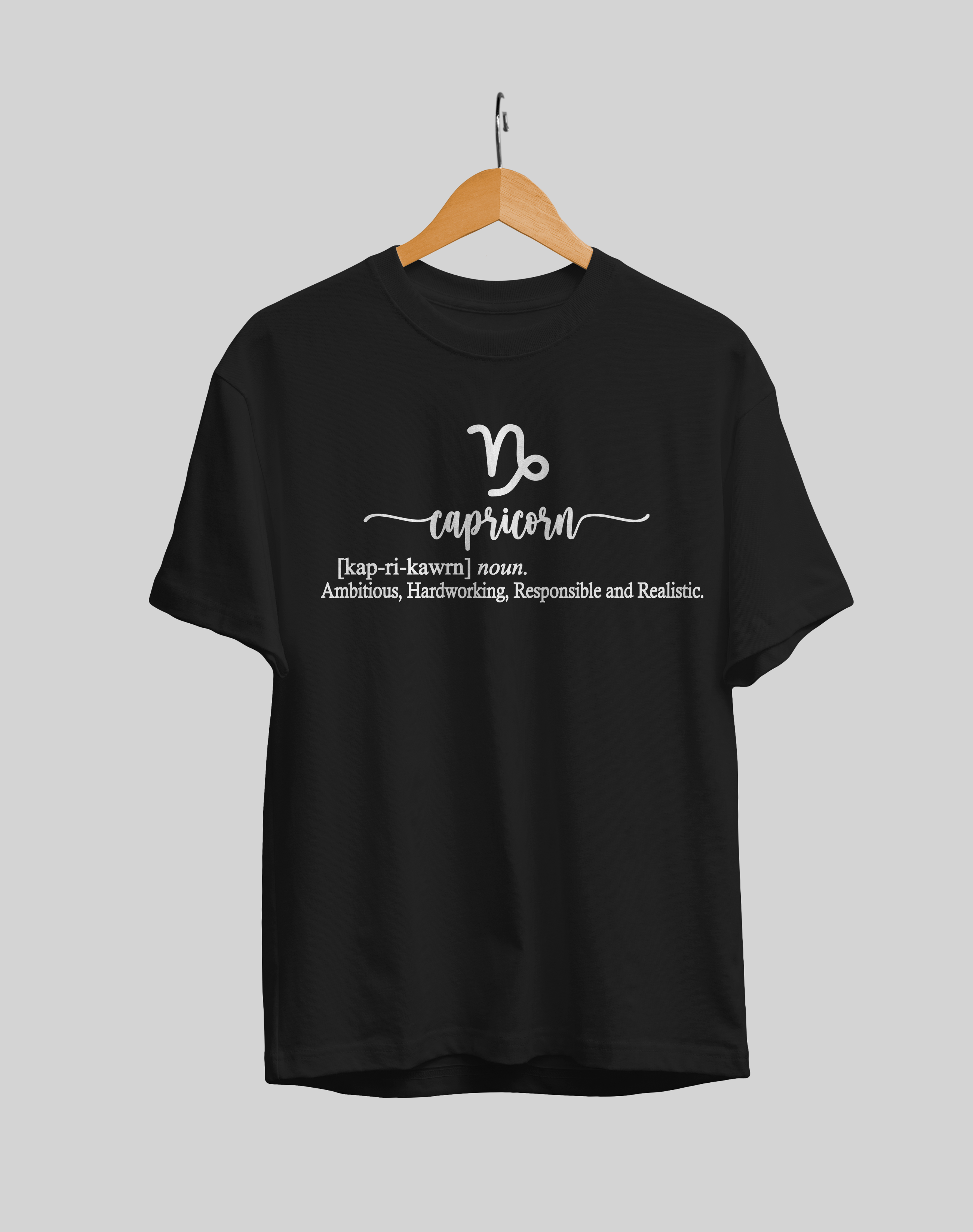 Capricorn Zodiac Sign T-shirts : Regular Fit Half Sleeved T-shirt
