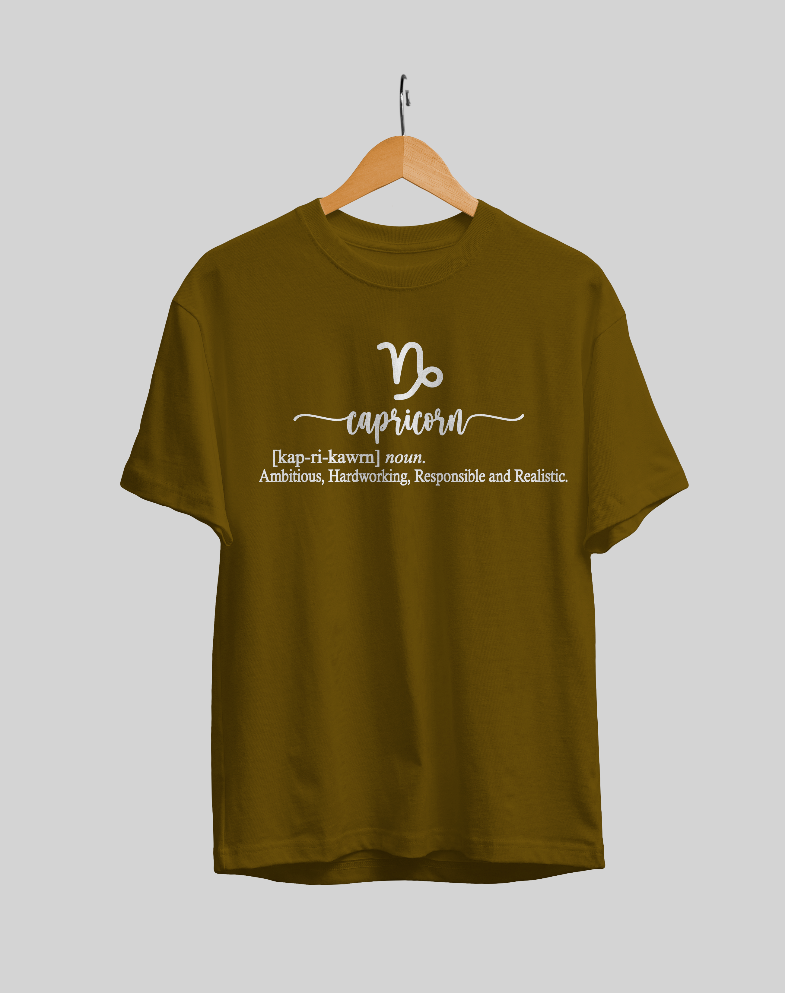 Capricorn Zodiac Sign T-shirts : Regular Fit Half Sleeved T-shirt
