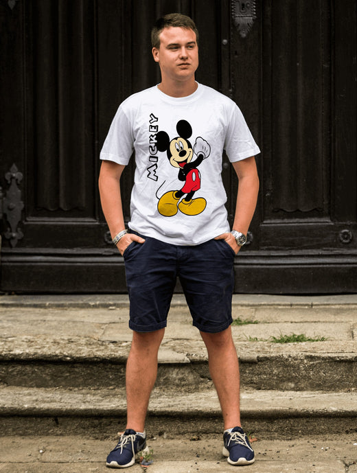 Mickey Mouse: Men  Regular Fit Half Sleeved T-shirt