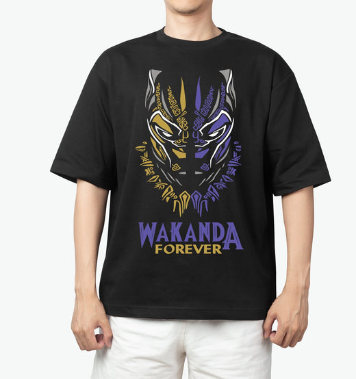 Wakanda Forever: Men  Oversized Half Sleeved T-shirt