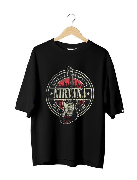NIRVANA : Unisex Oversized Half Sleeved T-shirt