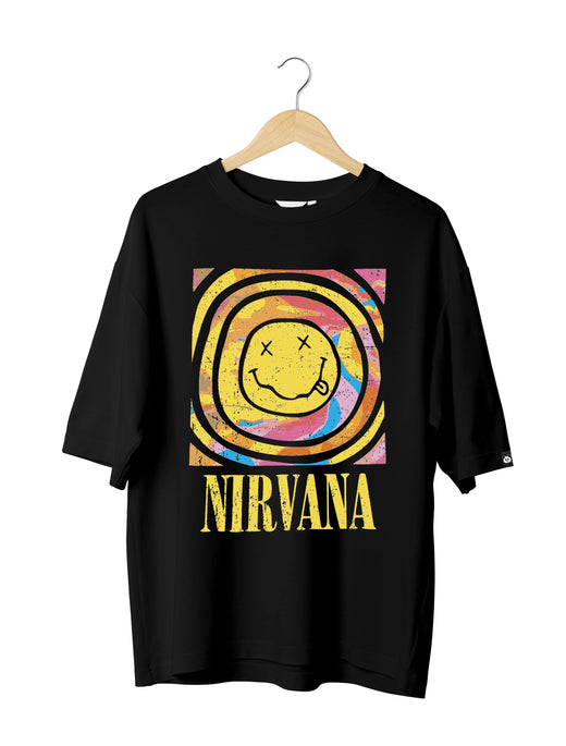 NIRVANA : Unisex Oversized Half Sleeved T-shirt