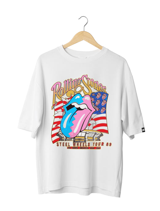 The Rolling Stones: Unisex Oversized Half Sleeved T-shirt