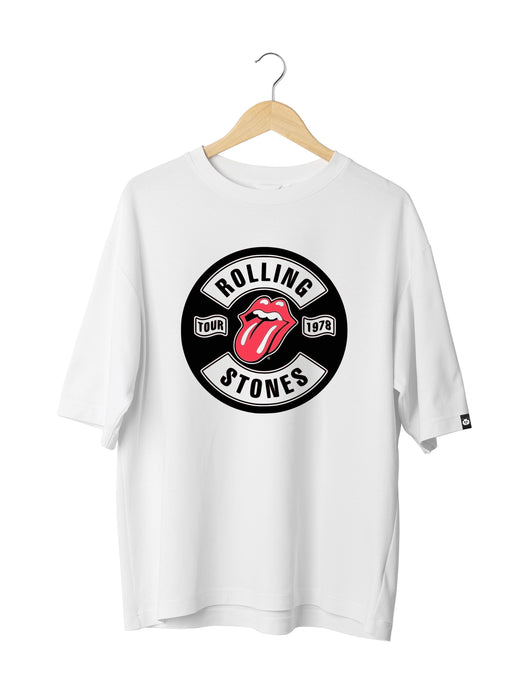 The Rolling Stones Tour 1978 : Unisex Oversized Half Sleeved T-shirt