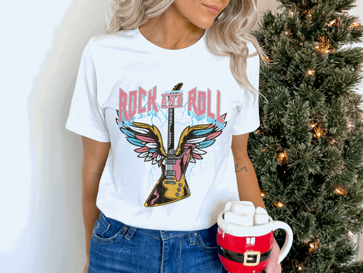Rock & Roll: Unisex Regular Fit Half Sleeved T-shirt