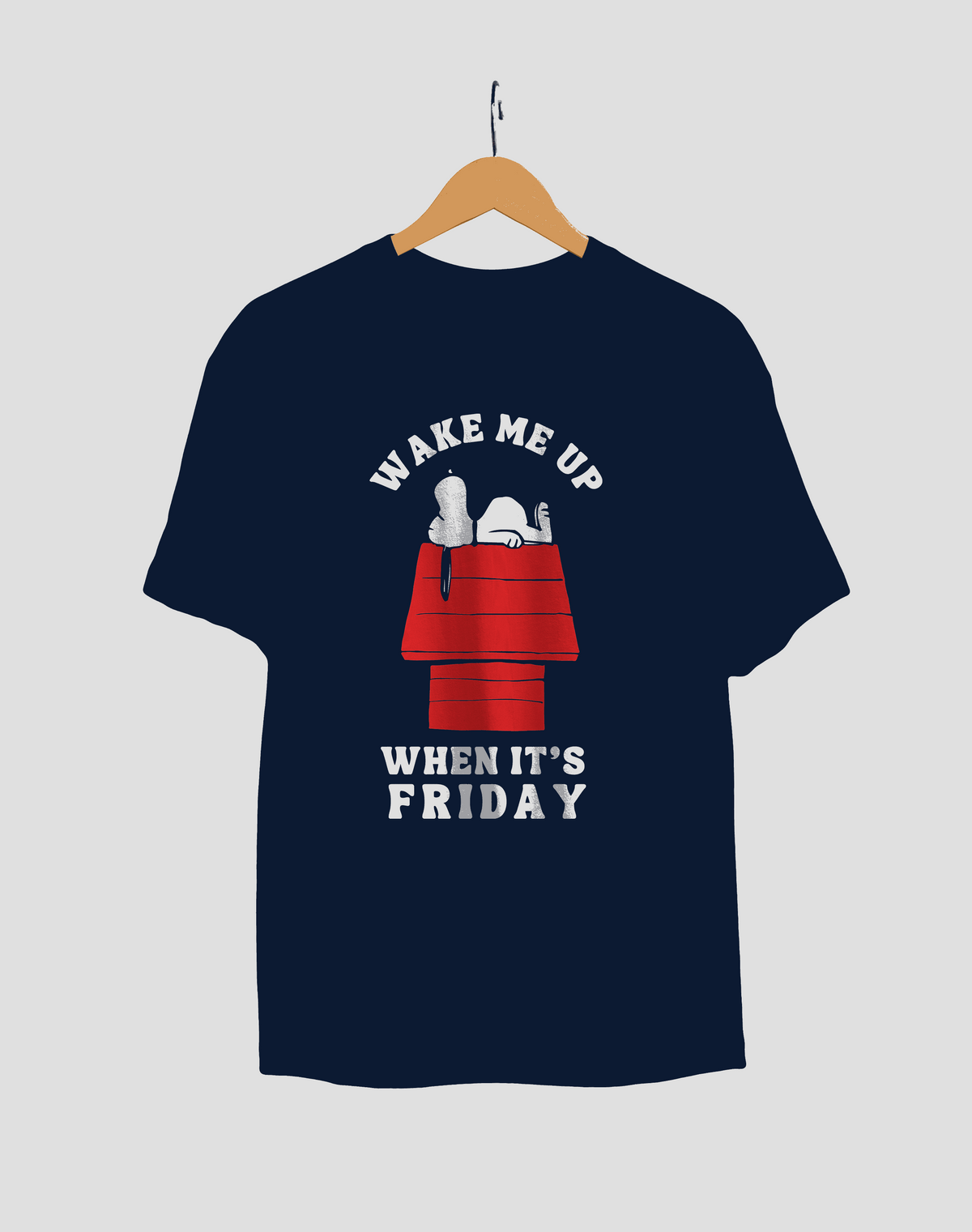 Peanuts: Women Navy Blue Regular Fit Half Sleeved T-shirt