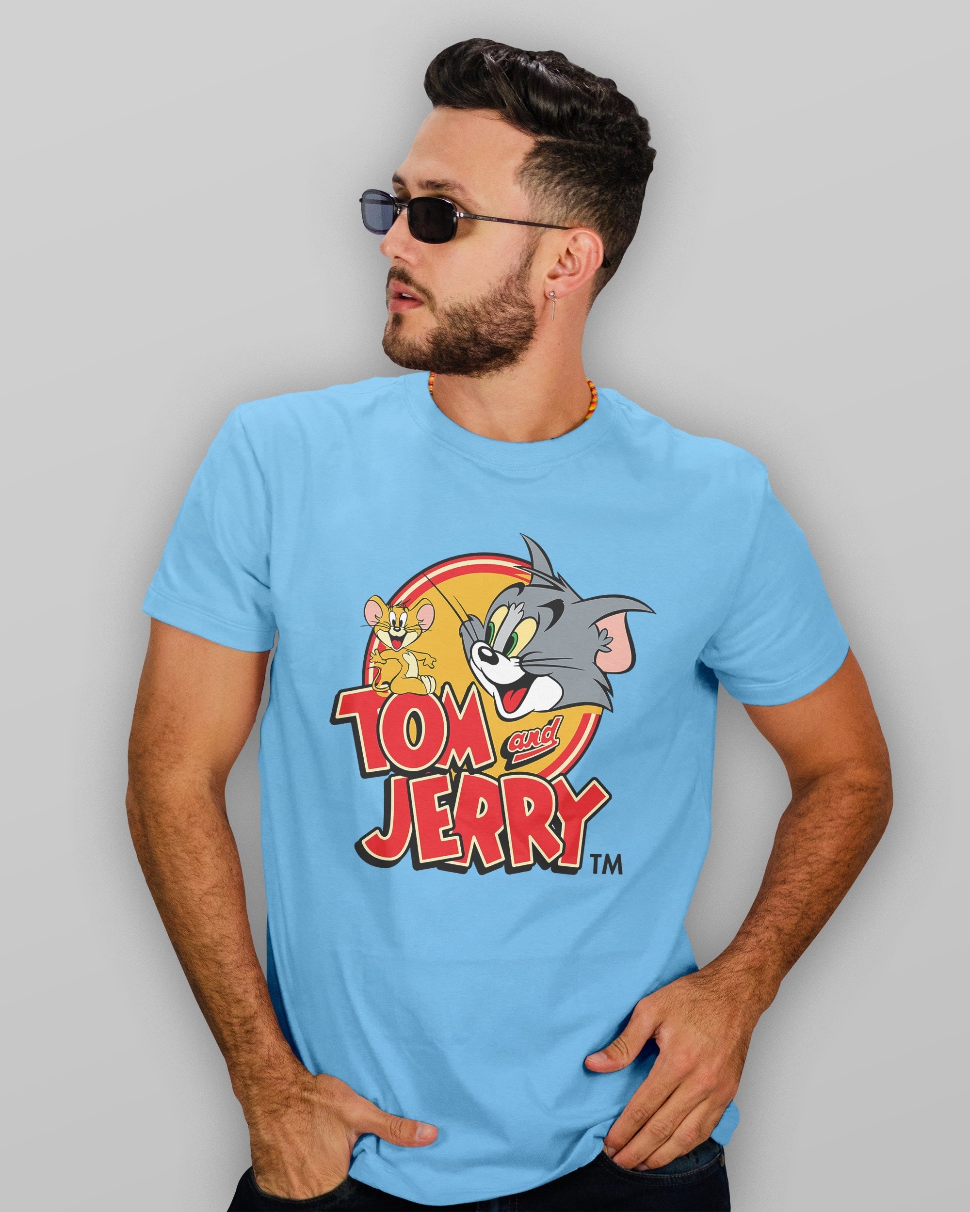 Tom & Jerry: Men Regular Fit Half Sleeved T-shirt