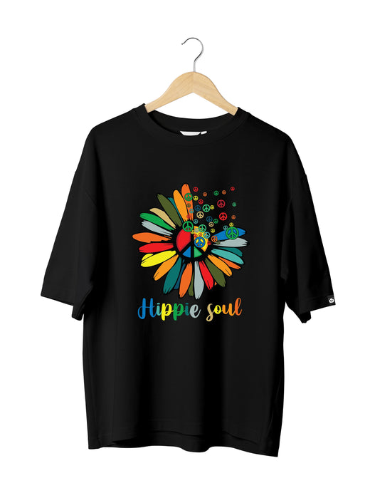 Hippie Soul : Unisex Oversized Half Sleeved T-shirt