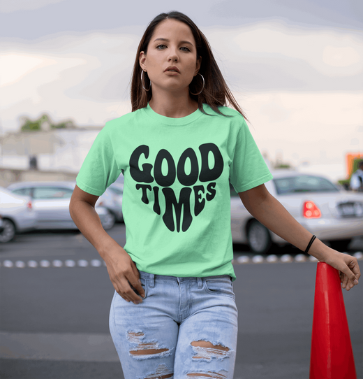 Good Times: Regular Fit Half Sleeved T-shirt