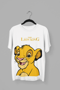 The Lion King: Women White Regular Fit Half Sleeved T-shirt - Giant Panda Store