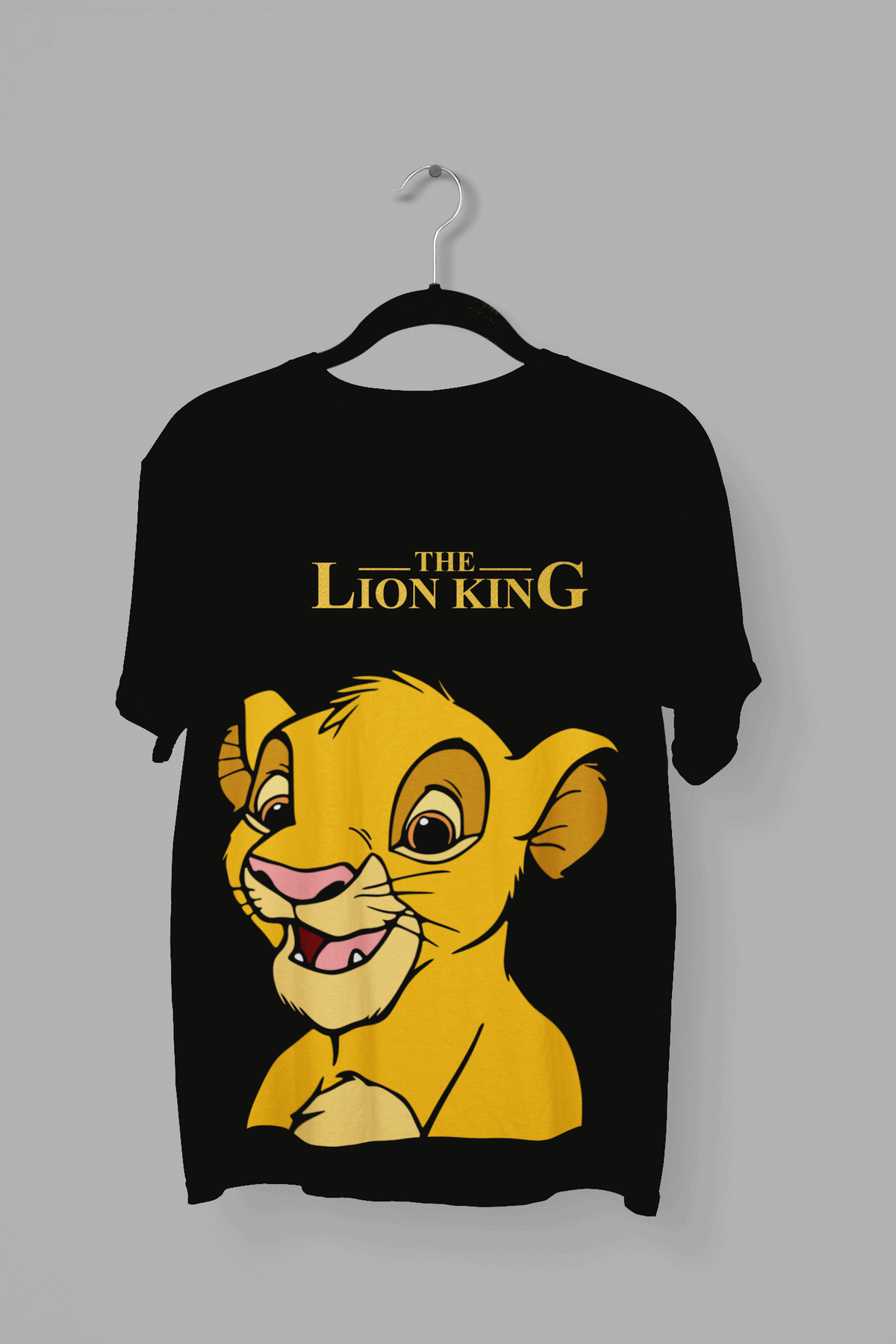The Lion King: Women Black Slim-Fit Half Sleeved T-shirt - Giant Panda Store