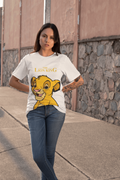 The Lion King: Women White Regular Fit Half Sleeved T-shirt - Giant Panda Store