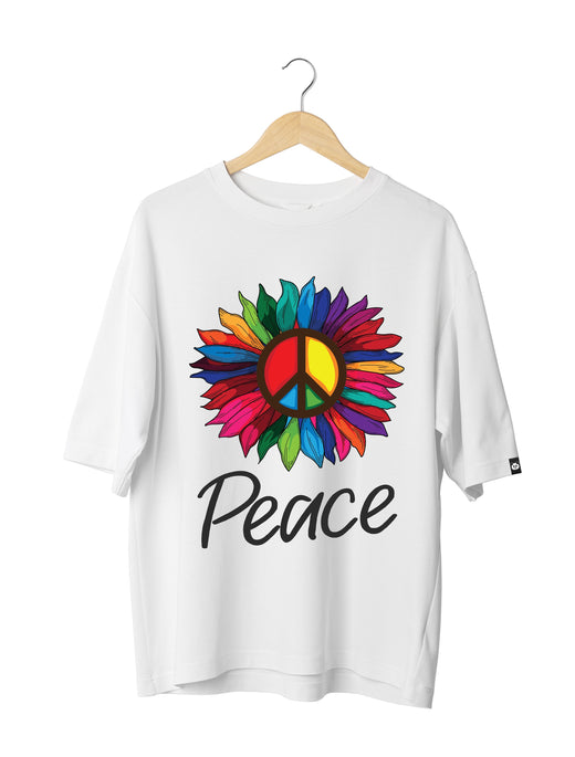 Peace : Unisex Oversized Half Sleeved T-shirt