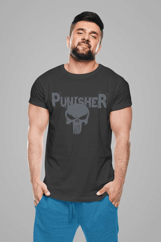 Punisher: Men  Regular Fit Half Sleeved T-shirt