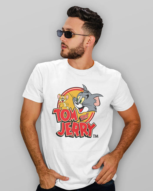 Tom & Jerry: Men Regular Fit Half Sleeved T-shirt