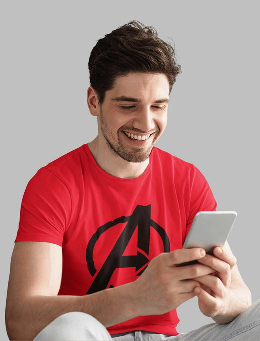 Avengers: Men  Regular Fit Half Sleeved T-shirt