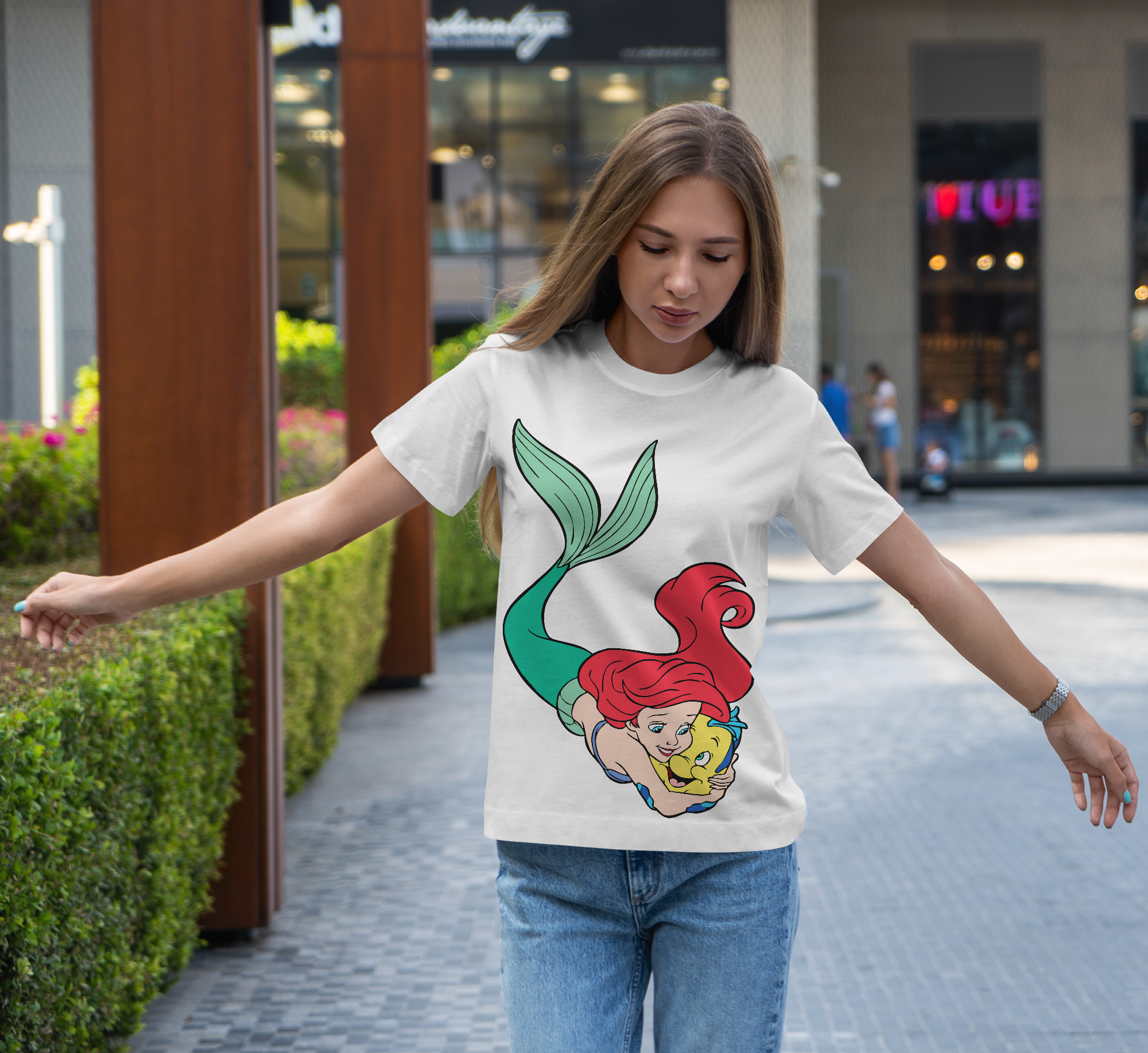 The Little Mermaid : Women Regular Fit Half Sleeved T-shirt